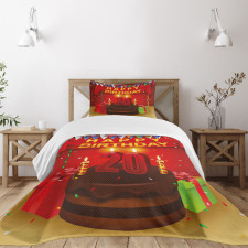 Birthday Boxes Flags Bedspread Set