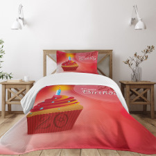 Cupcake with Beams Bedspread Set