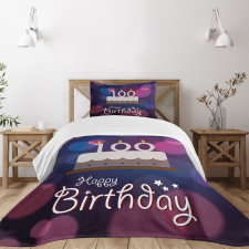 Cartoon Cake Candles Bedspread Set