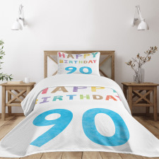 Happy 90th Birthday Bedspread Set