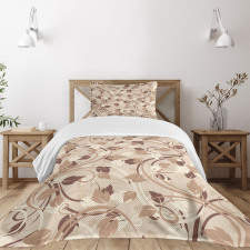 Autumn Leaves Branches Bedspread Set