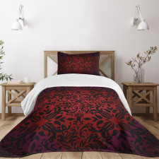 Orient Flowers Leaves Bedspread Set