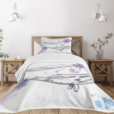 Grunge Mammals Murky Art Bedspread Set