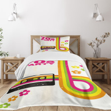 70s Party Casette Tape Bedspread Set