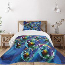 Colorful Disco Club Bedspread Set