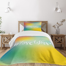 Romantic LGBT Community Bedspread Set