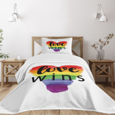 Gay Parade Slogan Bedspread Set