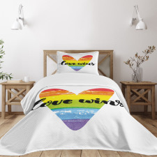 Gay Marriage Sign Bedspread Set