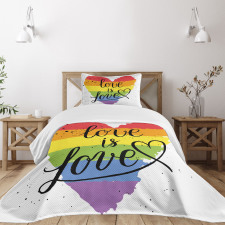 Love is Love Art LGBT Bedspread Set