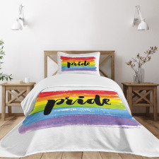 Watercolor Artwork LGBT Bedspread Set