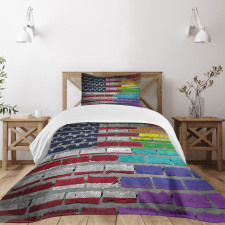 Brick Wall Pride Bedspread Set