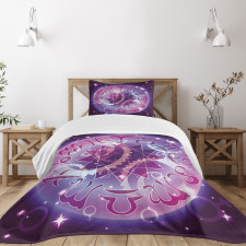 Zodiac Circle Space Bedspread Set