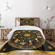 Signs Circle Sun Moon Bedspread Set