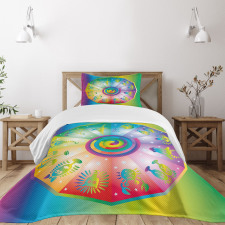 Hippie Style Zodiac Bedspread Set