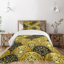 Scale Style Circles Bedspread Set