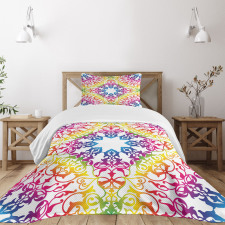 Abstract Lace Swirls Ivy Bedspread Set