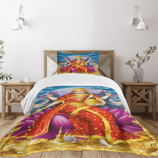 Figure of Wealth Festive Bedspread Set