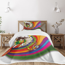 Rainbow Circle Snake Bedspread Set