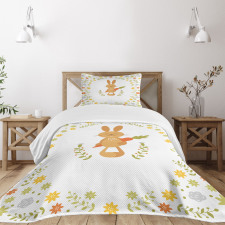 Smiling Rabbit Summer Bedspread Set