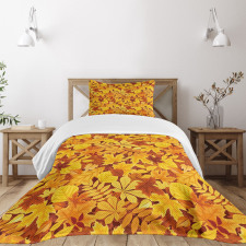 Shady Fall Oak Maple Leaf Bedspread Set