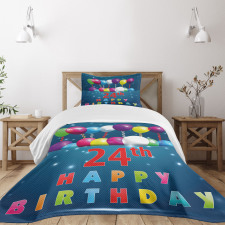 24th Birthday Party Bedspread Set