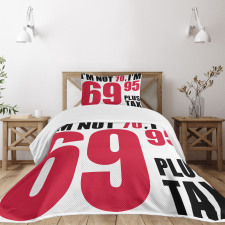 Happy Party Slogan Bedspread Set