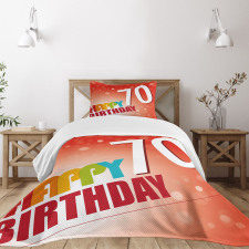 Happy Birthday Slogan Bedspread Set