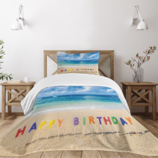 Happy Birthday Sign Bedspread Set
