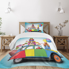 Car Hat Toys Lollipops Bedspread Set