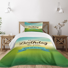 Sincere Greeting Blur Bedspread Set