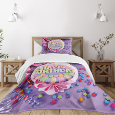 Birthday Cake Presents Bedspread Set