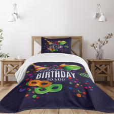 Balloons Ribbons Masks Bedspread Set