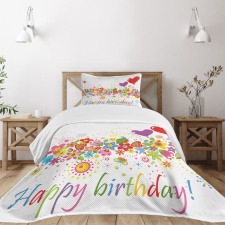 Colorful Meadow Flourish Bedspread Set