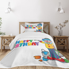 Birthday Party Clown Bedspread Set
