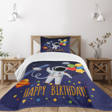Astronaut Balloon Bedspread Set