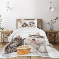 Birthday Party Cones Bedspread Set