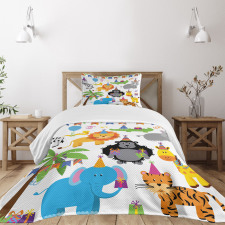 Wild Animals Birthday Bedspread Set