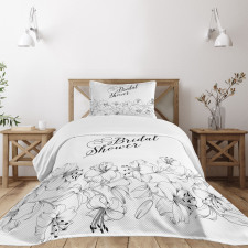 Bride Party Flowers Bedspread Set