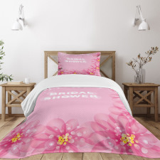 Abstract Petals Dots Bedspread Set