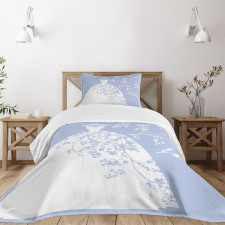 Floral Bride Dress Bedspread Set