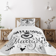 Hearts Marriage Bedspread Set