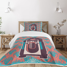 Retro Music Box Party Bedspread Set