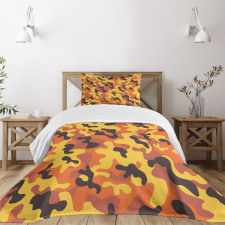 Lively Colorful Camo Art Bedspread Set