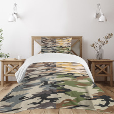 Different Colored Patterns Bedspread Set
