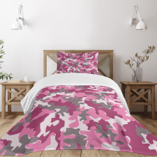 Feminine Camo Vibrant Bedspread Set