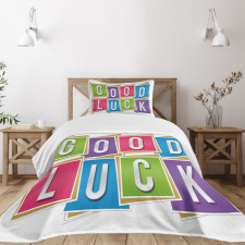 Blocks Letter Wish Bedspread Set