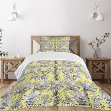 Floral Swirl Bedspread Set