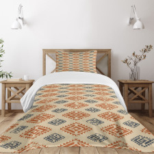Folk Retro Style Bedspread Set