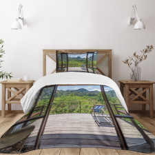 Sunny Day Mountain View Bedspread Set