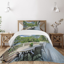 Home Patio Balcony Lake Bedspread Set